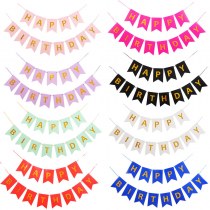 英語ハッピーバースデーホットゴールドフィッシュテールフラグHAPPY BIRTHDAYレターフラッグパーティー背景壁装飾