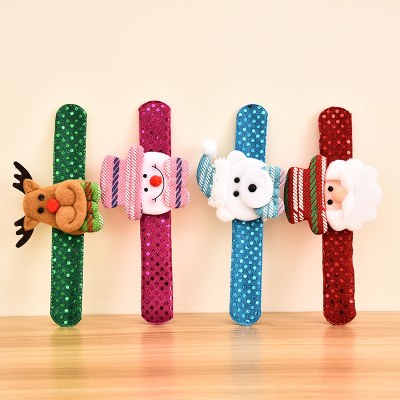 新しいクリスマス装飾非発光クリスマスパットリング子供のおもちゃのブレスレット小さなギフト