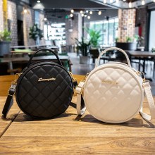 レトロな小さなラウンドバッグ韓国風レディースバッグ女性の刺繍クロスボディバッグ