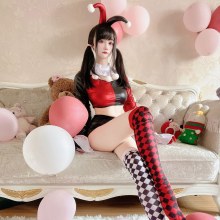 新しいハロウィーンコスサーカスブラックレッドタイトセクシーなクラウドピウン衣料ステージドレスを演奏する卸売