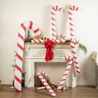 インフレータブル杖キャンディケイン大型クリスマス装飾オーナメントホリデーパーティープレゼンテーションシーン小道具