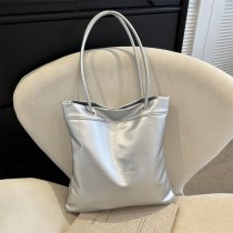 ソリッドカラーの大容量ファッションハンドバッグ秋と冬の新しい多用途韓国通勤テクスチャー トートバッグ