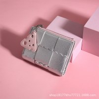 2024 新オリジナルビスケット織りショート財布複数のカードスロット小さな絶妙なシンプルなドキュメントバッグ小銭入れ女性