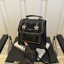 スター刺繍バックパック 2024 新しい多用途学生小さなスクールバッグ旅行ミニバックパック