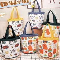 キャンバスバッグお土産ハンドバッグかわいい漫画プリント子供用バケツバッグランチボックスバッグギフトバッグ