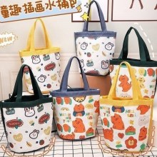キャンバスバッグお土産ハンドバッグかわいい漫画プリント子供用バケツバッグランチボックスバッグギフトバッグ