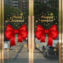 新しい漫画クリスマスステッカー窓装飾窓壁ステッカーガラスフィルム静電ステッカー
