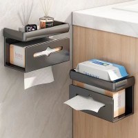 バスルームティッシュボックス壁掛けペーパータオルホルダーバスルームバスルームパンチフリートイレットペーパーボックストイレットペーパーラック