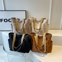 レトロな脇の下バッグ女性のための 2023 新しいファッショントレンディな大容量キャンバスバッグクロスボディバッグ多用途通勤トートバッグ