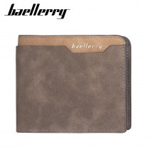 Baellerry メンズ新しい 財布 ショートスタイルファッションシンプルなオープン 財布 薄いソフトレザー小銭入れ卸売