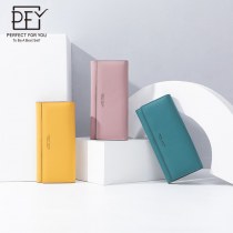 新しい女性の 財布 ロング韓国スタイル pu ジッパークラッチファッション小銭入れカードホルダー 財布