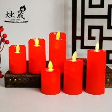 赤いLED電子キャンドルランタンナショナルウィンドウェディングアレンジメント仏のためのロングライトライトランプランプシェイクライトコア