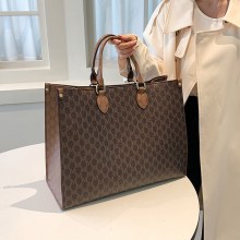 大容量の女性のバッグヨーロッパとアメリカのレトロなショルダーバッグ老眼レタートートバッグ PU 通勤ハンドバッグ女性