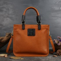 本革 レディースバッグ新しいバッグ第一層牛革シンプルなショルダークロスボディバッグライトレトロジッパーポータブル小さなスクエアバッグトレンディ