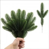 模擬松の木、ミニクリスマスツリー、三叉プラスチック松葉、クリスマス工芸品、松ぼっくりと松の木の組み合わせ