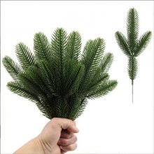 模擬松の木、ミニクリスマスツリー、三叉プラスチック松葉、クリスマス工芸品、松ぼっくりと松の木の組み合わせ