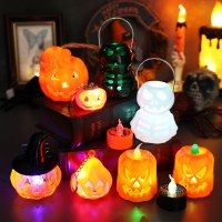 ハロウィーンパンプキンランタン電子キャンドルランタンスイングヒントのヒントライトナイト照明ゴーストフェスティバル装飾プライベートプライベートプライベートプライベート