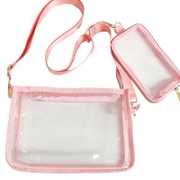 PVC クロスボディバッグ女性用透明ゼリーバッグ香港スタイルのトレンディな PVC 透明ショルダークロスボディバッグ男性用