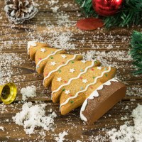 新しいジンジャーブレッドクリスマスツリーホリデーオーナメント家具クリスマスデスクトップ雰囲気装飾樹脂工芸品