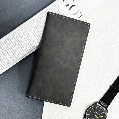 複数のカードスロットを備えた新作 メンズ 長財布、二つ折りファスナー財布、薄型カードホルダー、シンプルウォレットバッチ