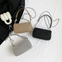 ダイヤモンドバッグ、メタルスパンコール、ダイヤモンドとラインストーンがいっぱい、団子バッグ、脇の下バッグ、女性用のハイエンドフラッシュダイヤモンドバッグ