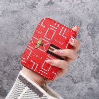 女性用韓国カードホルダー、コンパクト、消磁防止、盗難防止、多機能カードホルダー、学生用大容量マルチカードスロット小銭入れ、女性用