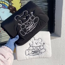 韓国イン刺繍抽象クマノートブックガールハート 11/13/15 インチタブレット ipad 収納袋