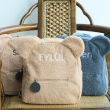 女子学生向けのパーソナライズされたかわいいぬいぐるみバックパック、クマのランドセル、小さなバックパック