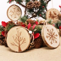ホーム クリスマスデコレーション 丸太 クリスマスツリーペンダント クリスマスペンダント ギフトアクセサリー