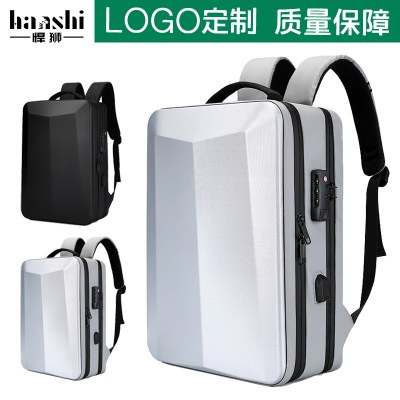 ファッショナブルなメンズビジネス バックパック 、女性用ハイエンドトラベル軽量PCハードシェル バックパック 、大容量防水コンピュータバッグ