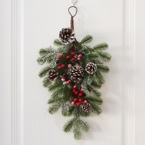 クリスマスアメリカン松ぼっくり籐逆さまツリー壁掛けドア吊りレストランクリスマスツリー装飾小道具ガーランド装飾