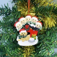 2025 新しい家族とペットの犬のクリスマスツリーの装飾伝統的な兄弟姉妹のクリスマスハンギング