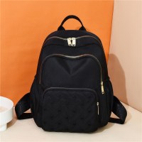 女性用バックパック、カジュアル、ファッショナブル、ハイエンド、大容量ナイロンオックスフォード布の愛の刺繍バッグ。