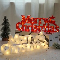 2024年クリスマスデコレーションアイテム クリスマスリースアクセサリー メリークリスマス立体レターライト