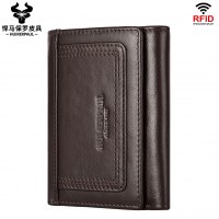RFID マルチカードスロット メンズ小銭入れ 第一層牛革 メンズ ジッパーバッグ バッグ 本革 メンズ財布