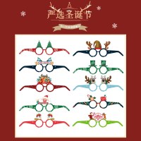 子供大人メガネフレームパーティーホリデーパーティー枝角雪だるま小道具装飾クリスマス装飾紙メガネ