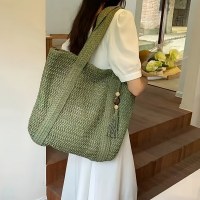 ストロービーチバッグサマーウーブンバッグハンドバッグタッセル付きウーブントートバッグレディースストローバッグハンドバッグ