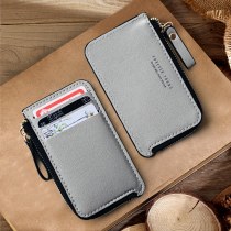 新しいジッパー 財布 クリエイティブ小銭入れメンズショートウォレット名刺バッグ薄型 財布 新製品