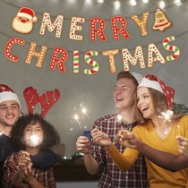 新しいクリスマス メリー クリスマス文字フラグ クリスマス テーマ パーティー紙背景バナー