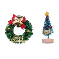 モデルアクセサリー鐘付きミニリボンガーランドマイクロ風景クリスマスツリーオーナメント