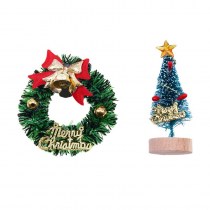 モデルアクセサリー鐘付きミニリボンガーランドマイクロ風景クリスマスツリーオーナメント