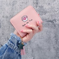 新しい韓国スタイルの財布レディースショートジッパー大容量財布多用途ファッションシンプルな学生クラッチ