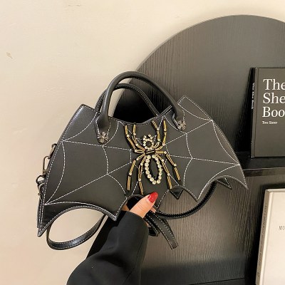 ハンドバッグ新しいヨーロッパとアメリカのファッションクリエイティブ手作りスパイダーバッグパーソナライズ刺繍ダイヤモンドレディースバッグ PU クロスボディバッグ