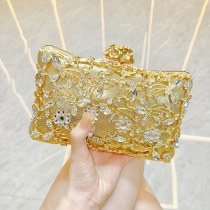 新しいライト高級ディナーバッグクラッチバッグダイヤモンドがちりばめられた宴会クラッチバッグ社交界ポータブルワンショルダークロスボディドレスバッグ