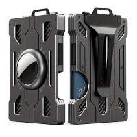 新しいトラッカー カード ホルダー エアタグ メタル ウォレット RFID アルミニウム合金カード ホルダー クレジット カード ホルダー