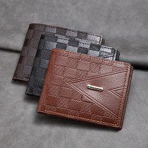 メンズ 財布 、ショートビジネスウォレット、若者と中年の横型スタイル、軽い高級マルチカードスロットカードホルダー小銭入れ
