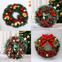 新しいクリスマス装飾花輪手作りクリスマス花輪ドア吊り窓小道具アレンジメント装飾卸売