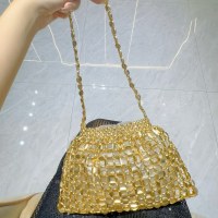 ハイエンドのテクスチャー織り中空バッグ女性の脇の下バッグカジュアルイブニングバッグクロスボディショルダーバッグ
