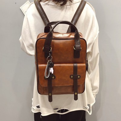秋冬の新定番女性用バックパック、多用途、多目的、ファッショナブルなレトロバックパック、キャンパスカジュアル大容量バッグ