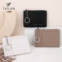 2024 新クロスパターンカードホルダー薄型女性韓国スタイルミニキーホルダーマルチカードスロットハイエンド小銭入れ